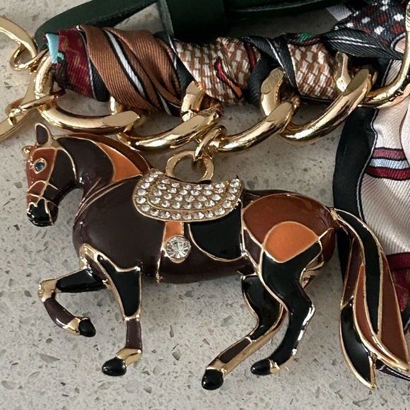 Piper K Equestrian Hand Painted Bag Charm Keychain - Picture 8 of 11